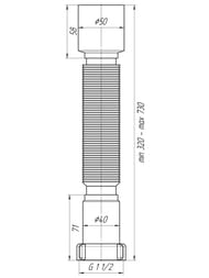 ����� ������������� ��� ����� 50�� � 1.1/2" 320-730�� K105