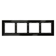 Рамка на 4 поста Voltum S70 VLS110408 стекло, черный