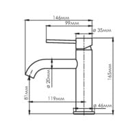 Смеситель для раковины WasserKRAFT Niers 3003GR однозахватный, низкий излив, графит — изображение 2