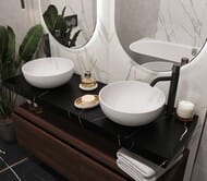 Столешница Armadi Art Flat (Флэт) 140 см 869-140-NM, черный мрамор