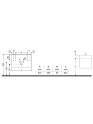 Тумба под раковину Duravit XSquare 610х400х478 подвесная, 1 ящик, белый глянец XS407102222