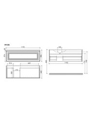 Тумба под раковину Sancos Very VR120LSM 1195х445х406 подвесная, левая, 1 ящик, цвет: Doha soft