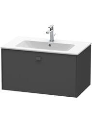 Тумба под раковину Duravit Brioso (820х479х442) подвесная, 1 ящик, графит мат. BR400204949 — миниатюра 1