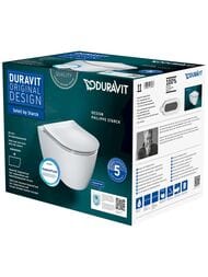 Унитаз подвесной Duravit Soleil by Starck 540х370х360 безободковый, сиденье, цвет: белый 45910920A1