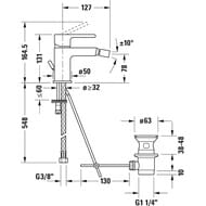 ��������� Duravit B.2 ��� ���� ������������� � ������ ��������, ���� B22400001010