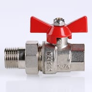 Кран с американкой 1 1/4"ВН VALTEC BASE красная бабочка VT.227.N.07 — изображение 5