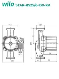 ����� �������������� WILO STAR-RS25/6-130(180)-RK � �������, 2459900