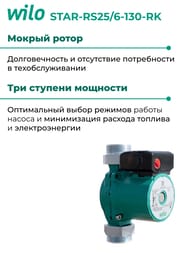 ����� �������������� WILO STAR-RS25/6-130(180)-RK � �������, 2459900