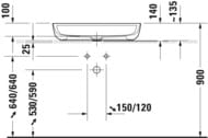 �������� Duravit Luv 700�400 �����������, ����� �������, ������ � ������������ ������� 0380702300