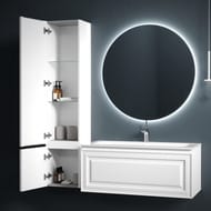 Шкаф-пенал SANCOS Very (350х300х1600) подвесной, две дверцы, левый, Bianco PVR35LW
