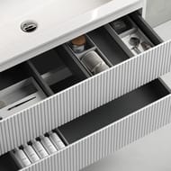 Тумба под раковину SANCOS Snob T (995х445х500) подвесная, два ящика, Bianco SNT100W