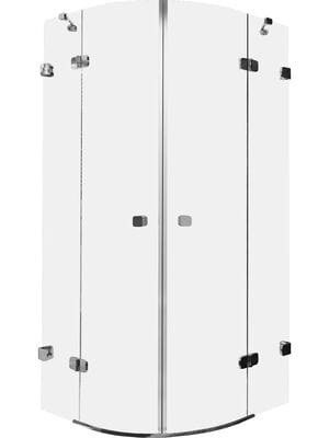 Душевой уголок RAVAK BRILLIANT BSKK4-80 (795х795х1950) распашные двери, стекло, хром+Transparent