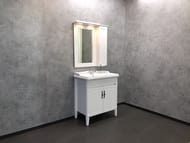 Зеркало-шкаф COMFORTY Палермо-80 (790х860х150) подвесной, белый глянец 00004139246