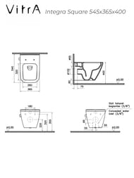������ ��������� Vitra Integra Square 545�365�400 ������� ����, ��������. �������� 7082B003-7209