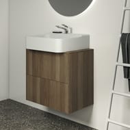 Тумба под раковину Ideal Standard CONCA (600x373x550) 2 ящика, темный орех, столеш с вырезом T3946Y5 — изображение 4
