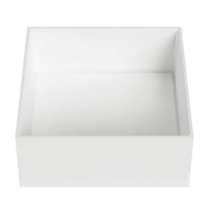 Раковина SALINI Armonia SQUARE 02 130522M накладная, 450х450х250, S-Stone белый матовый