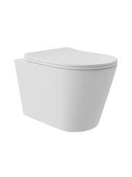 Уценка! Унитаз подвесной Aqueduto Cone Plus 520х365х350 безобод., сиденье с микролиф., белый мат.  CONT0220