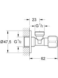 ������� ������� Grohe 2201600M ������������� 1/2" , ����: ���� (��.)