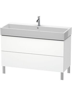 Тумба под раковину Duravit L-Cube 1184х582х459 напольная, 2 ящика, белый матовый LC677901818