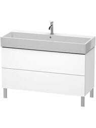 Тумба под раковину Duravit L-Cube 1184х582х459 напольная, 2 ящика, белый матовый LC677901818 — миниатюра 1