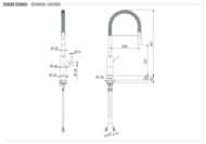 Смеситель для кухни Remer X Style INOX SSX543, нержавеющая сталь матовая — миниатюра 2