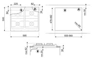 ������� �������� ������ SMEG SR964XGH 60��, 4 �������, ����������� �����, �������� �������