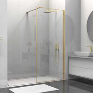 Душевая перегородка Vincea Walk in HS 1000x2000 VSW-1HS100CLG брашированное золото — миниатюра 1