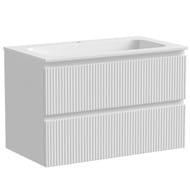 Тумба под раковину SANCOS Snob T (790х445х500) подвесная, два ящика, Bianco SNT80W