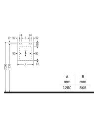 �������-���� Duravit Ketho 1200�750�180 � ����������, 4 �����, ������� ���. KT753304343