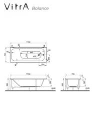 ����� ��������� Vitra Balance 170x70 ��� ������������ 55180001000