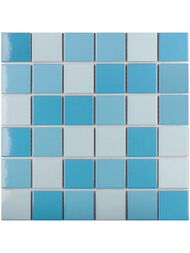 Мозаика керамическая Starmosaic Homework 48х48 Light Blue Mix Glossy (306х306) голубая WB43388 (шт.) — миниатюра 1