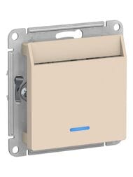 Выключатель Systeme Electric ATLASDESIGN карточный, мех, бежевый ATN000267