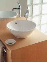 Раковина DURAVIT BACINO 420х420х170 без площадки под смесит, перелив, крепление 0325420000