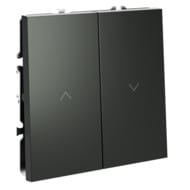 Выключатель встраиваемый Voltum S70 для жалюзи 10АVLS020706, титановый