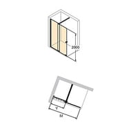 ������� ����� HUPPE Xtensa Walk-In 1101-1200�2000 ������, ������� �������/������ ������ AP XT0203.069.378