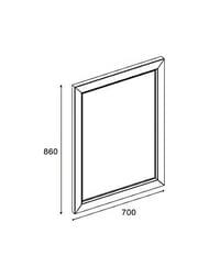 Зеркало Roca America Evolution W, 700x23x860 дуб светлый ZRU9302957