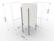 Консоль для раковины AeT POLI (419х282х787) стальная, цвет: хром A804VXL — миниатюра 7