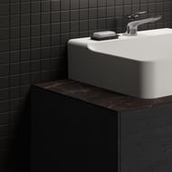 Столешница для тумбы 80 Ideal Standard CONCA (800x505x6) керамическая, black desire marble T3970DG — изображение 3