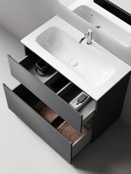Тумба под раковину Sancos Folk Floor FL90FGS 890х445х850 напольная, с 2-мя ящиками, цвет: Grey soft