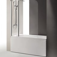 Шторка на ванну Cezares Eco (1200х1400) ECO-O-V-11-120/140-C-Cr стекло прозрачное