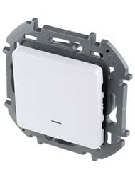 Выключатель LEGRAND INSPIRIA  одноклавишный с подсветкой 10 AX 250 В белый 673610