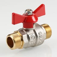 Кран шаровый 1"НН VALTEC BASE красная бабочка VT.219.N.06