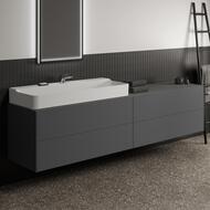 Тумба под раковину Ideal Standard CONCA (2385x505x540) 4 ящика, антрацит матовый лак T4336Y2