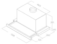Вытяжка ELICA Elite 26 IX/A/60/VT LED, 600х280 мм, 900 м3/ч, 180 Вт, нерж.сталь/черный PRF0094051B