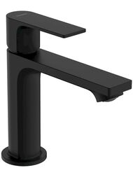 Смеситель для раковины Hansgrohe Rebris E 72557670 однозахват., дон. клапан, излив 109мм, мат.черный — миниатюра 1