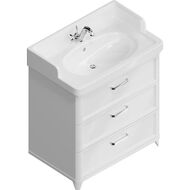 Тумба под раковину KERAMA MARAZZI POMPEI напольная с 3 ящиками, (760х480х730) белая PO.N.80.3\WHT