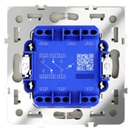 Проходной переключатель двухклавишный с подсветкой Voltum S70 VLS020405, серебро
