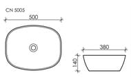 �������� ��������� Ceramicanova Element 500�380�140 ��� ��������, ��� ���. ��� ����., ����� CN5005