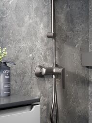 Смеситель для душа ESKO Lagos Gun Metal настенный, однозахватный, без душевого гарнитура LG80GM