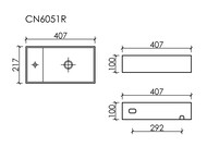 �������� ��������� Ceramicanova Element 407�217�100 ���� ������, ���. ��� ����., �������� CN6051RMC